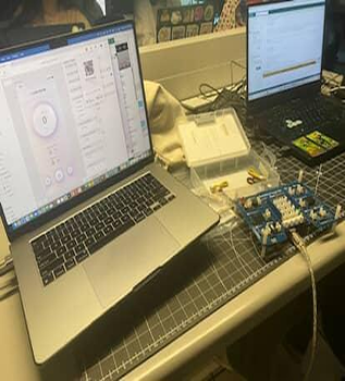 Then, I set up the Protopie side of the connection, downloading the template I was given by my professor and trying to figure out how to connect them both.